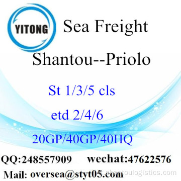 Shantou Sea Port Spedizioni di Carichi a Priolo